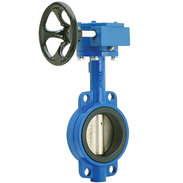 Wafer Style Gear Operated Butterfly Valve - EPDM Seal - SS Disc - Class 125/150 - Wheel Handle