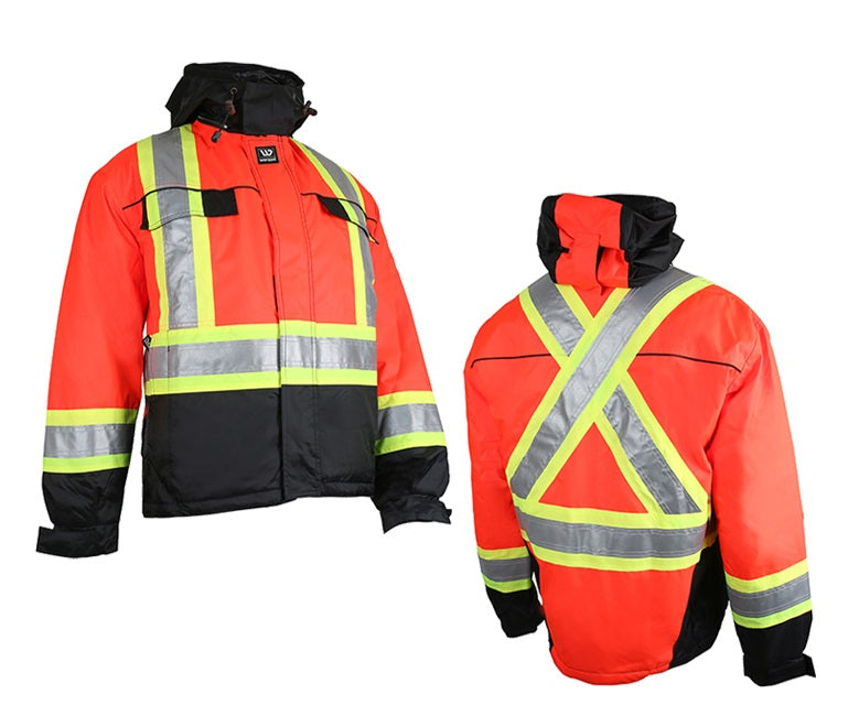 Wenaas 533TCSAR Hi-Vis Quilted Jacket | Red/Black | Limited Size Selection Hi Vis Work Wear - Cleanflow