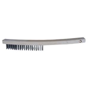 14" Wire Scratch Brush, Wooden Handle, Stainless Steel Bristles Shop Equipment - Cleanflow