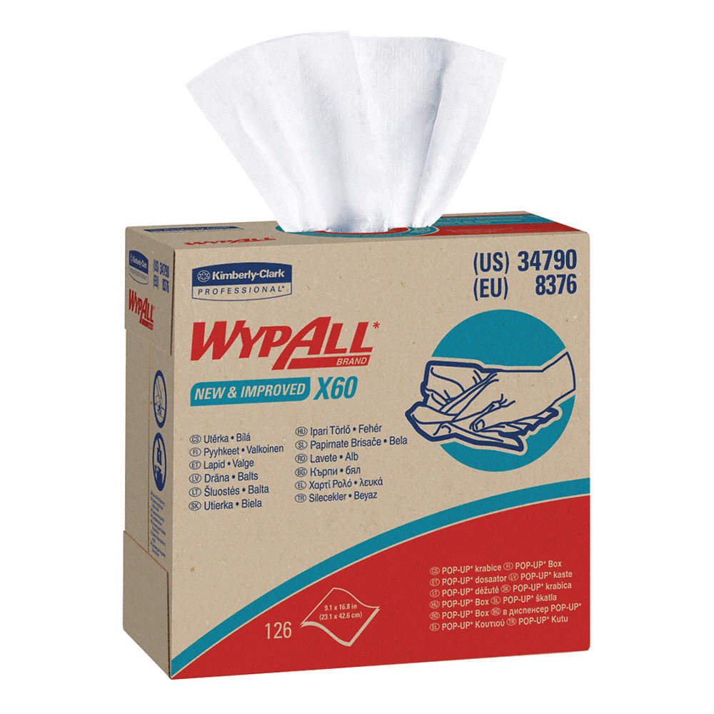 Wypall X60 Industrial Wipers | 126 per Box | Case of 10 Janitorial Supplies - Cleanflow
