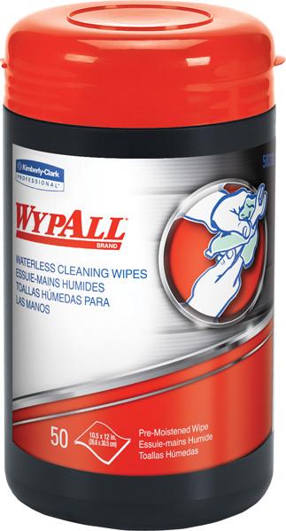 Wypall Waterless Hand Cleaning Wipes | Tub of 50 - Case of 8 Janitorial Supplies - Cleanflow