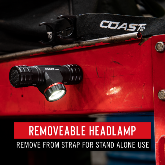 Coast® XPH30R Rechargeable Dual Power LED Headlamp - 1000 Lumens - 3 Light Levels - 165M Beam