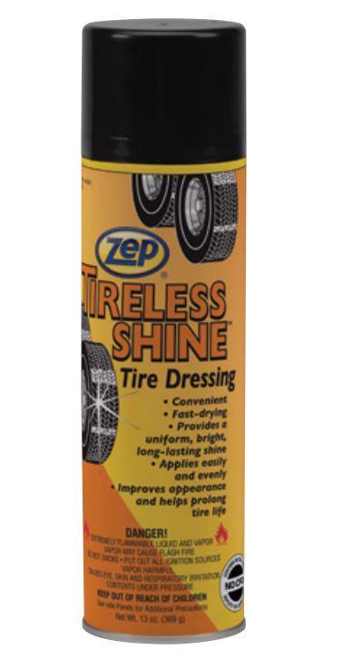 Zep Tireless Shine High-Gloss Tire Dressing | 369G Can - Case of 12 Automotive Tools - Cleanflow