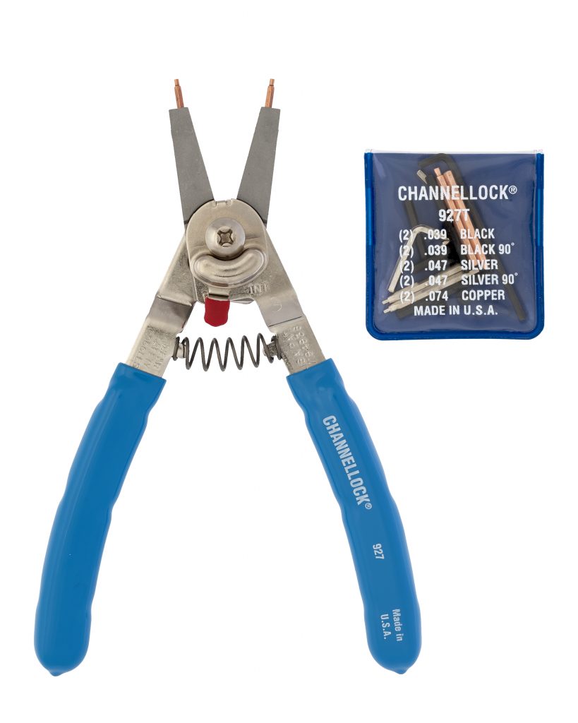 ChannelLock 8" Convertible Retaining Ring Pliers with Tips Mechanic Tools - Cleanflow