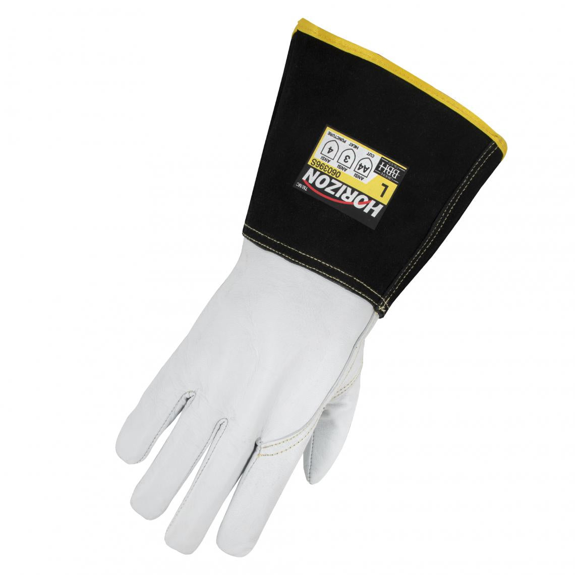 Cut-Resistant Gloves: Size X-Large, ANSI Puncture 3, Kevlar Lined, Goatskin
