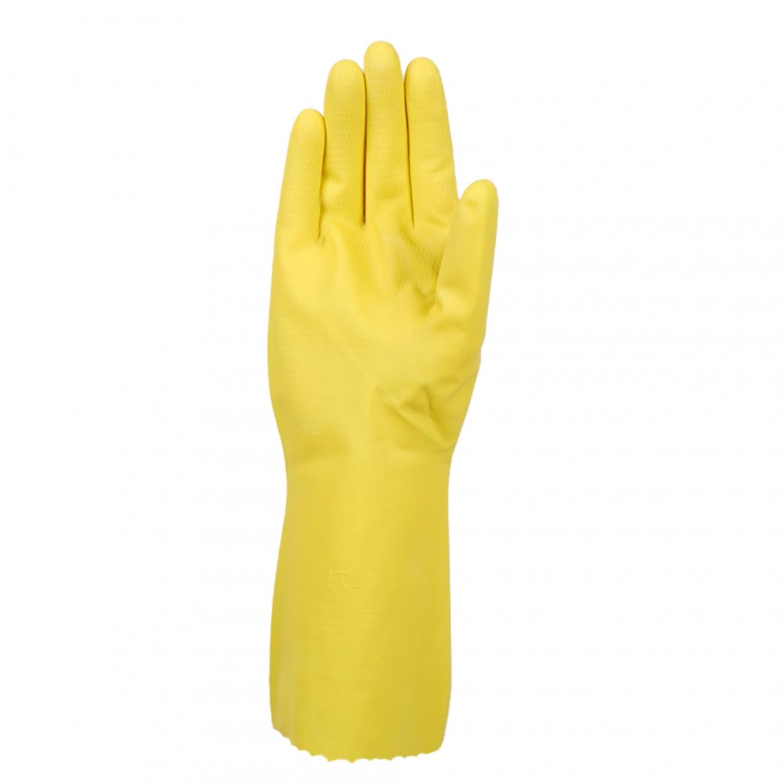 Horizon 15-Mil Diamond Textured Palm Latex Janitorial Gloves - Pack of 12 Pairs Work Gloves and Hats - Cleanflow