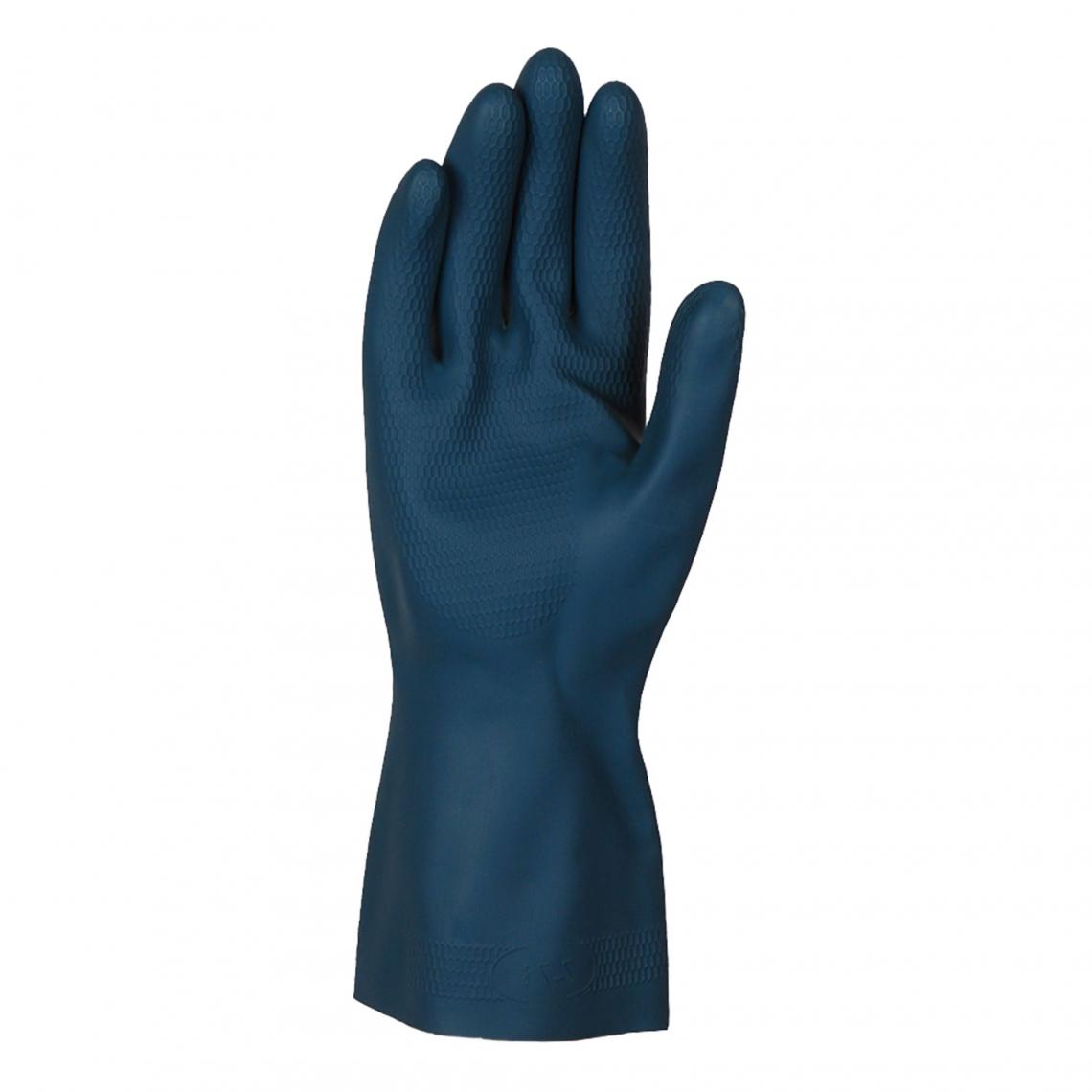 Horizon Black Heavyweight Industrial Rubber Gloves - Pack of 12 Pairs Work Gloves and Hats - Cleanflow