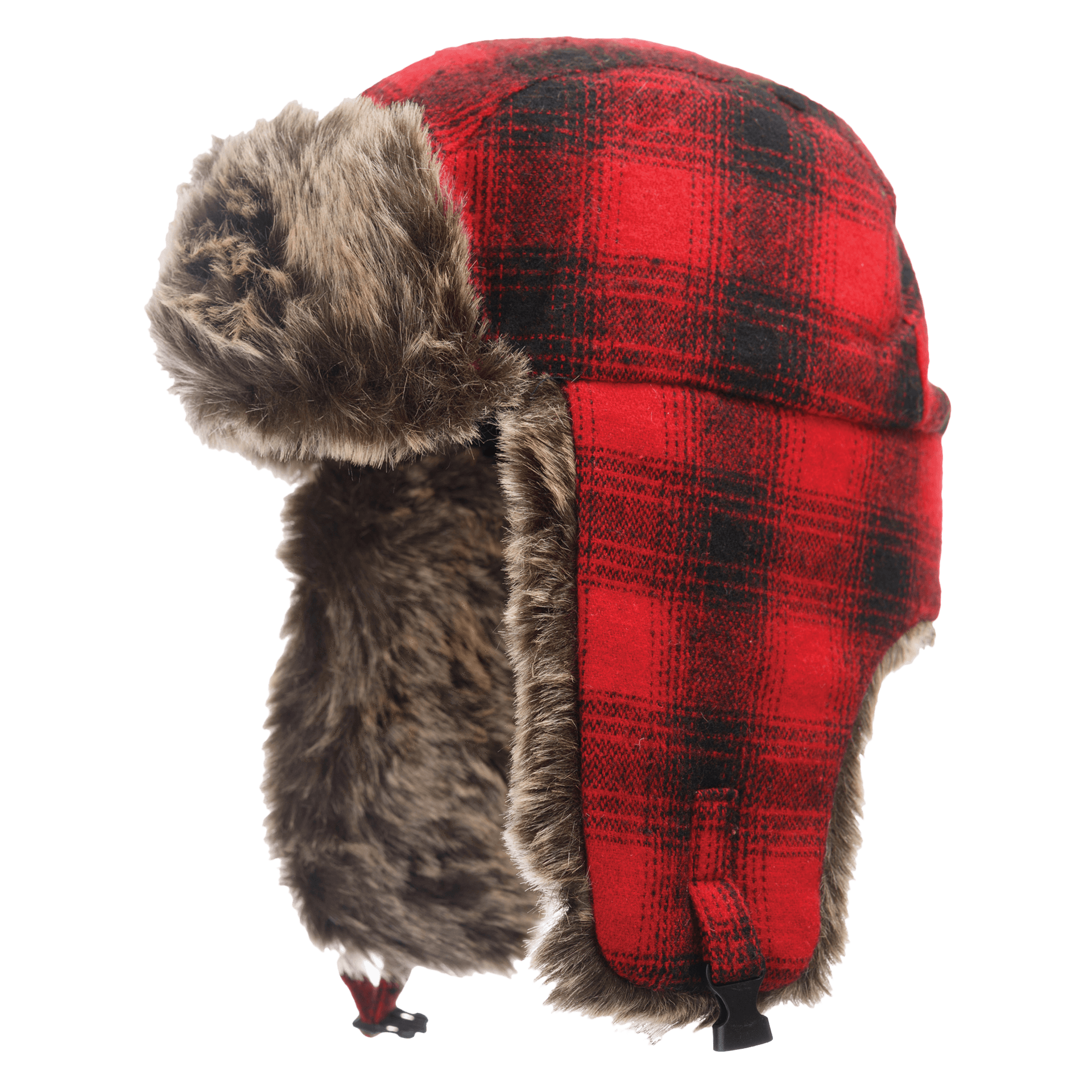 Tough Duck Classic Plaid Aviator Hat | Red Plaid Work Gloves and Hats - Cleanflow