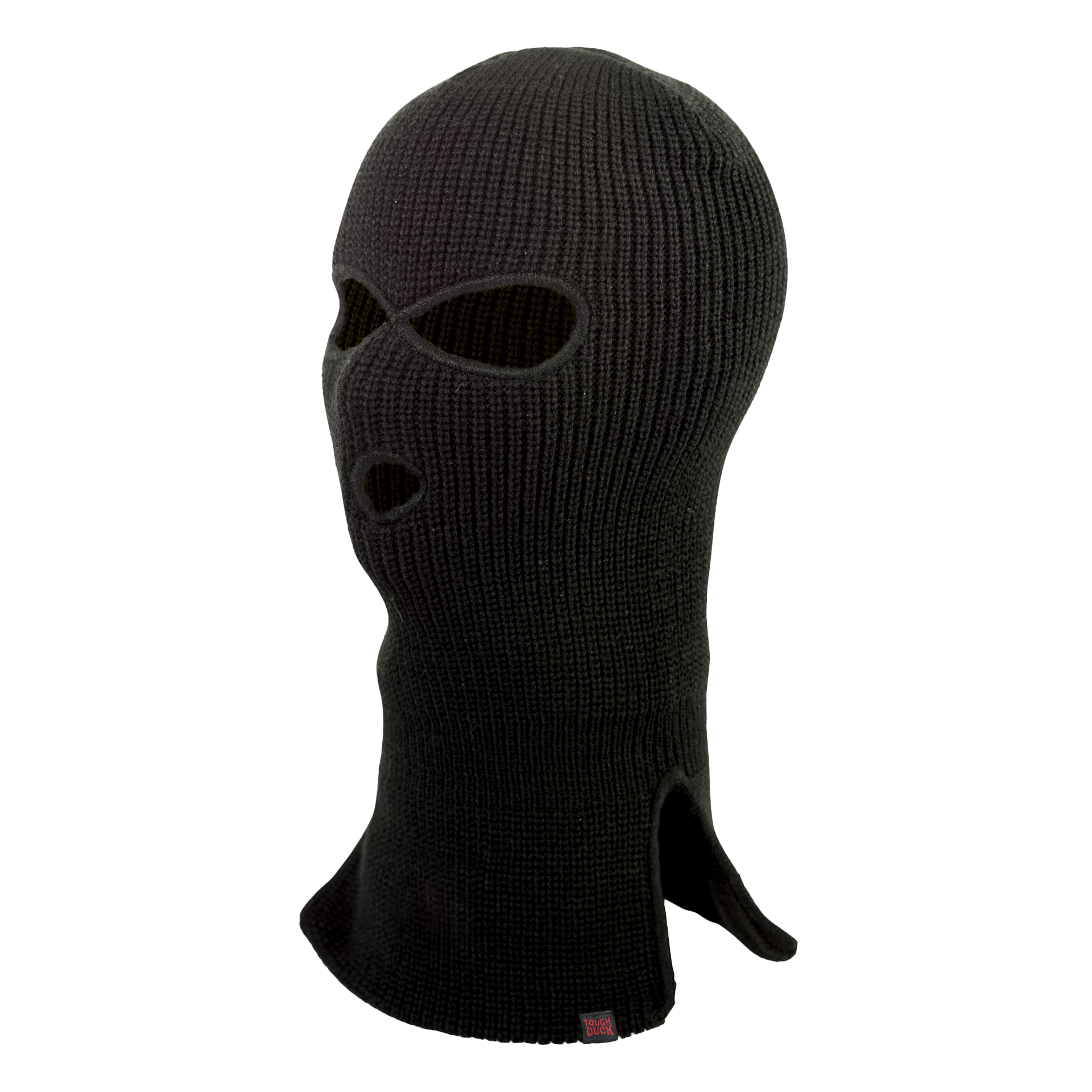 Tough Duck Face Mask Acrylic Knit 3-Hole Black | One Size