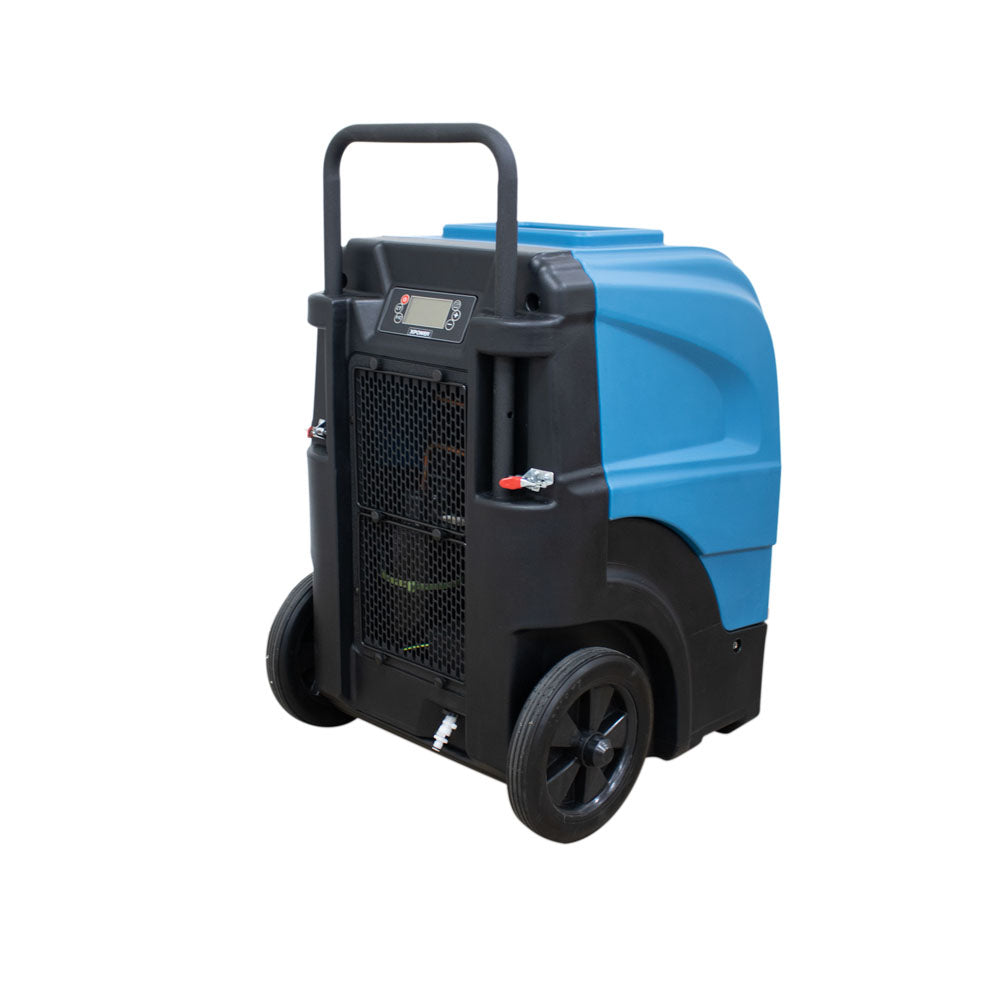XPOWER XD-165L LGR Commercial Dehumidifier (165/280PPD) with Pump, Drain Hose, Handle and Wheels, Digital Display
