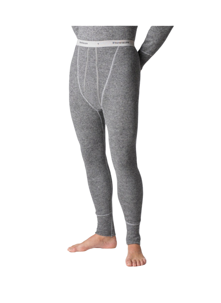 Stanfield's Men's Long Johns 1312 Heavy Weight Wool with Double Seat Grey  Sizes S-2XL
