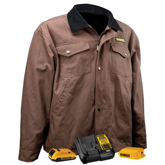 DEWALT® Men's Heated Barn Coat Kitted with Battery | Sizes S - 3XL