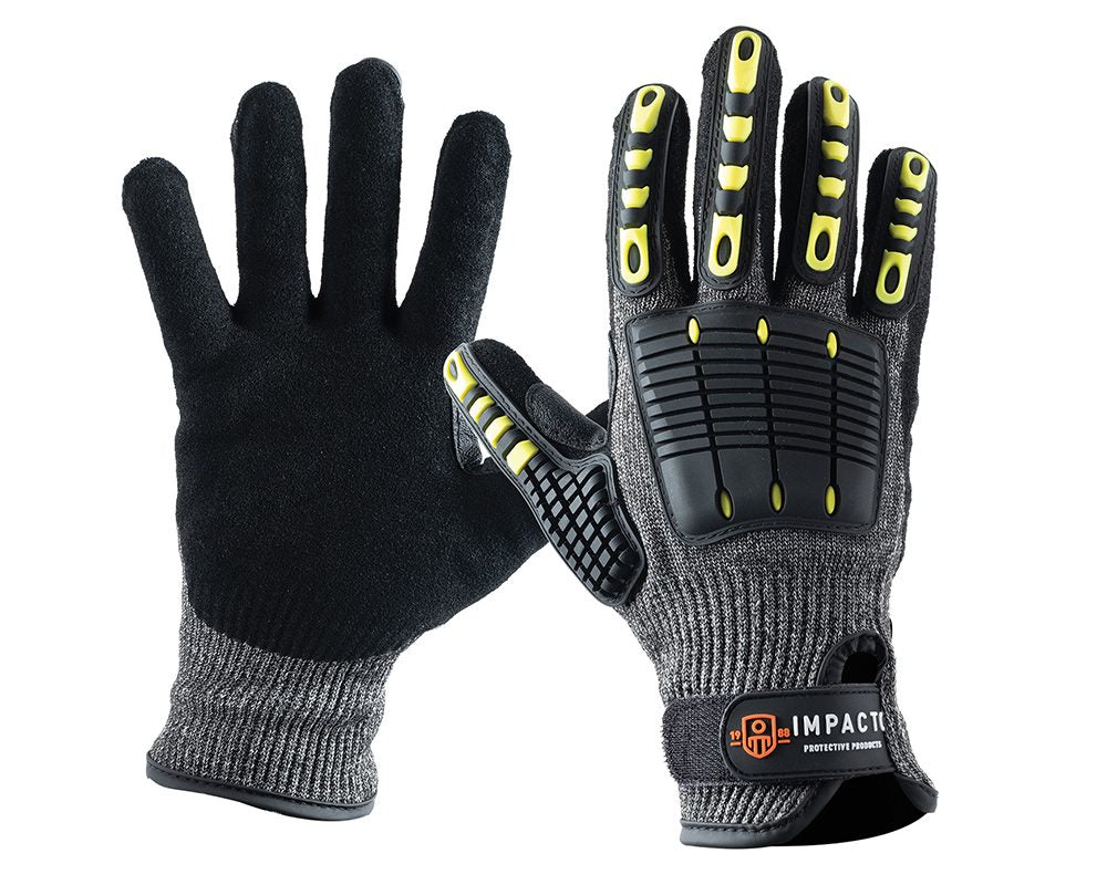 Impacto Back Tracker Blade Series Heavy Duty Anti-Impact Cut Resistant Mechanic's Gloves (Cut Level 5) Work Gloves and Hats - Cleanflow