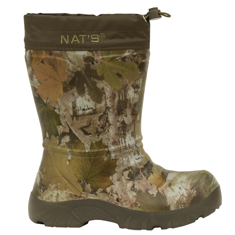 Nats Kids Rain Boots EVA Waterproof, Comfort Zone -30°F, Camouflage, Insulated, Lightweight, Durable, Non-Marking Outsoles, Easy On/Off | Sizes 11-6