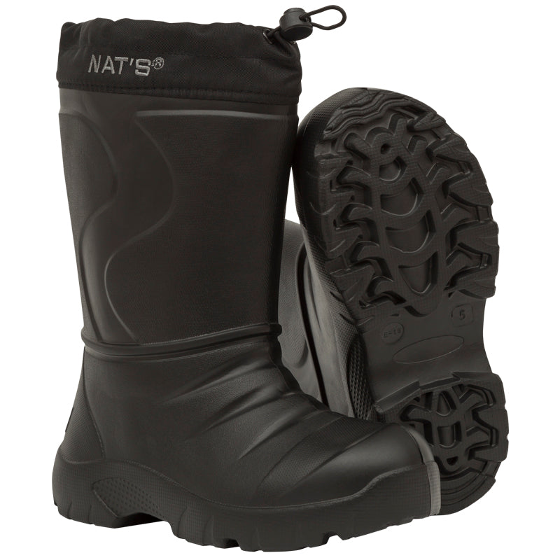 Nats Kids Rain Boots EVA Waterproof Insulated Comfort zone: -30°F Black Sizes 11-6