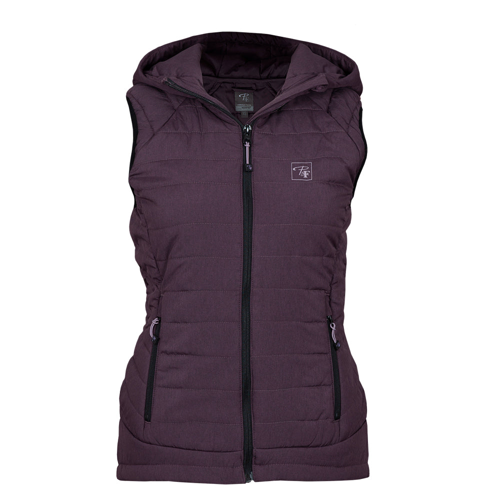 P&F Women's Work Vest PF497 Hooded Packable Insulated Water Repellent  Finish Sizes XS-3XL