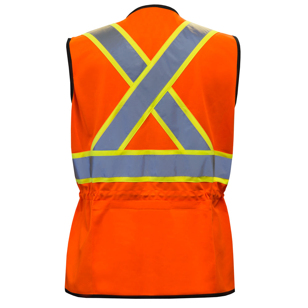 P&F 760 Women's Hi-vis Safety Vest | Orange | Sizes XS-2XL Hi-Vis Work Wear - Cleanflow