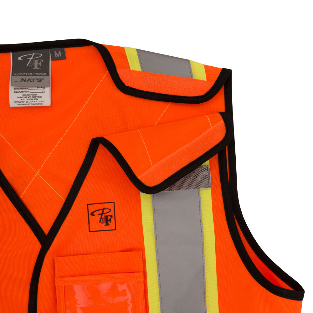 P&F 760 Women's Hi-vis Safety Vest | Orange | Sizes XS-2XL Hi-Vis Work Wear - Cleanflow