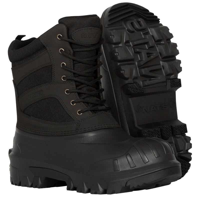 Nats Men's Winter Work Boots Nylon EVA Ultra Light with Removable Liner Comfort Zone -85°C / -121°F Black Sizes 5-13