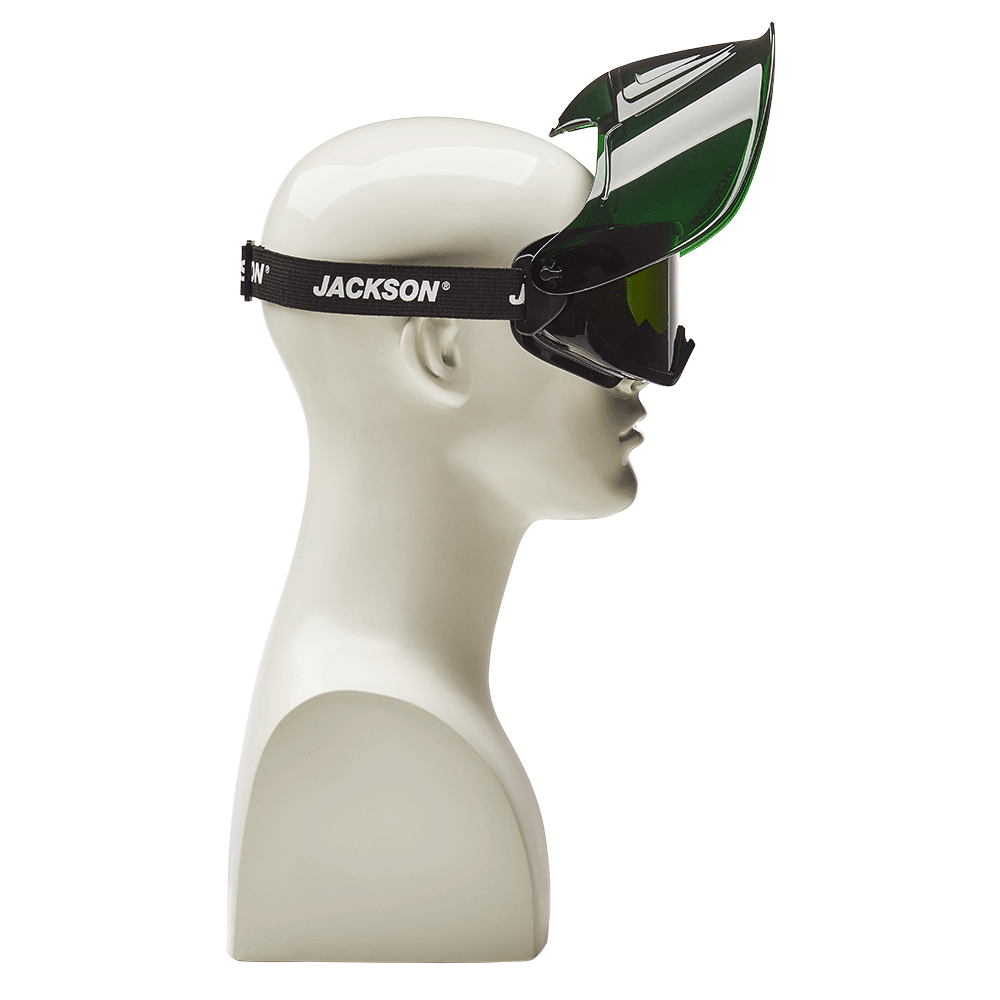 Jackson GPL550 Series Premium Safety Goggle with Detachable Flip-Up/Flip-Down Face Shield - Shade 5 IR Personal Protective Equipment - Cleanflow