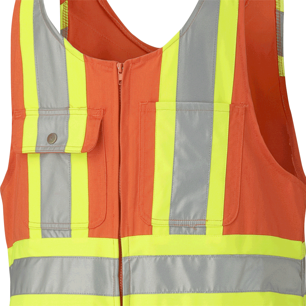 Pioneer Hi Vis Poly/Cotton Safety Overalls w/ Leg Zipper | Orange | Sizes 36 - 60 Hi Vis Work Wear - Cleanflow