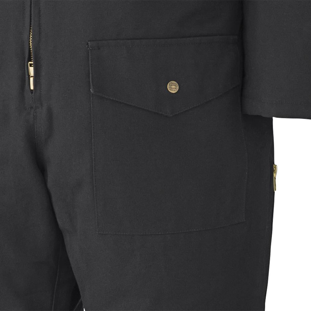 Pioneer Men's Winter Work Coveralls 520A Insulated 10.5 oz Quilted Cotton Duck Canvas with 6 Pockets Black Sizes S-4XL