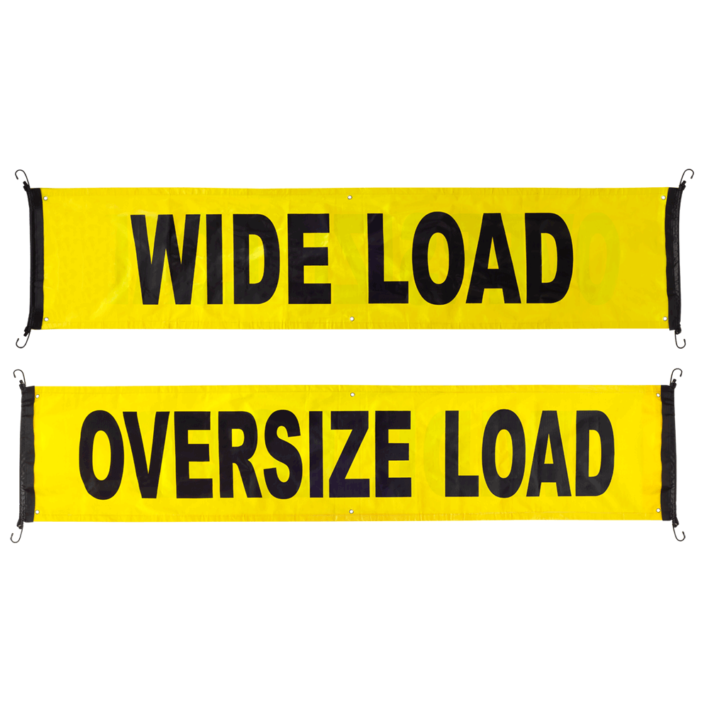 Pioneer Banner Load/Wide Load Reversible Oversize Truck Banner Vinyl Laminated Polyester