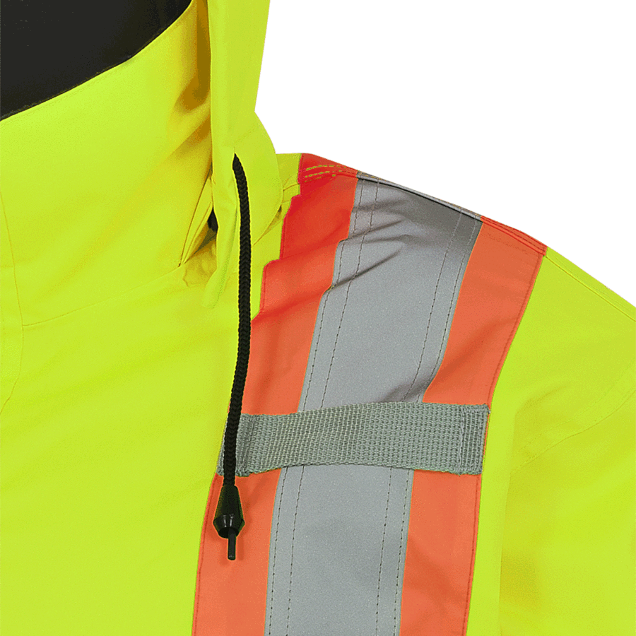 Pioneer 150D Waterproof Hi Vis Rain Jacket | XS-5XL Hi Vis Work Wear - Cleanflow