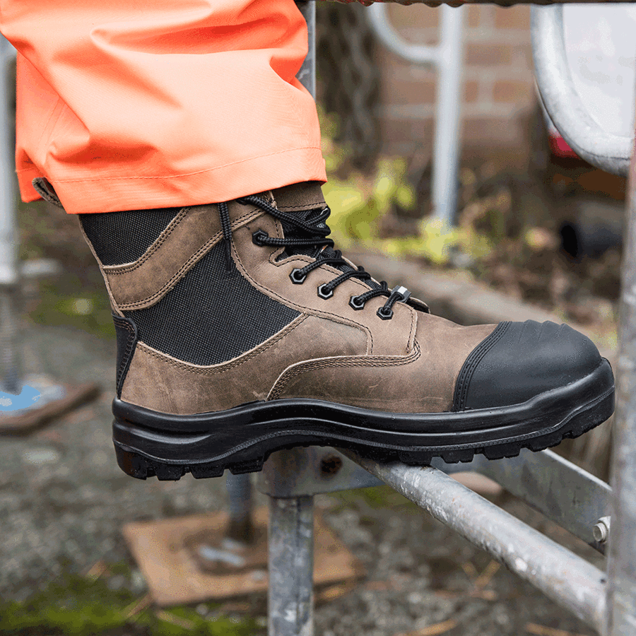 Pioneer Men's Safety Work Boots Khyber 8" CSA Leather Deluxe Metal-Free Waterproof Sizes 7-14