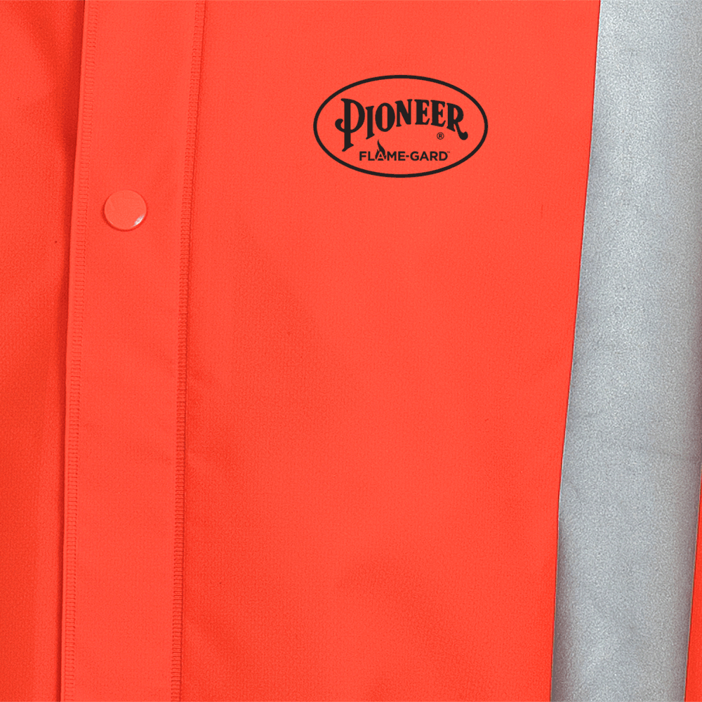 Pioneer 576J FR Poly/PVC Hi Vis Rain Suit | Orange | S-4XL Hi Vis Work Wear - Cleanflow