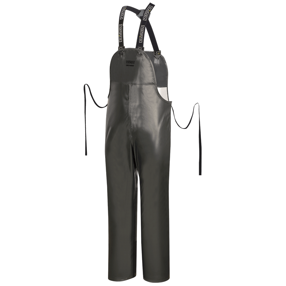 Ranpro Men's Rain Work Overalls "The Defender" PVC/Poly Waterproof and Windproof Black Sizes S-5XL