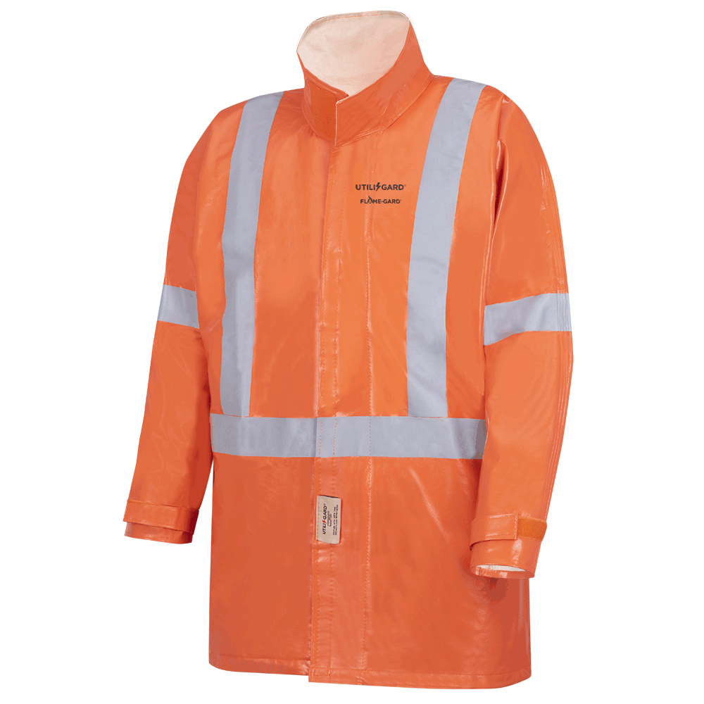 Ranpro Utili-Gard® FR/ARC Rated Jacket - PVC Coated Nomex®/Kevlar® | Orange | Sizes XSmall - 4XL Flame Resistant Work Wear - Cleanflow