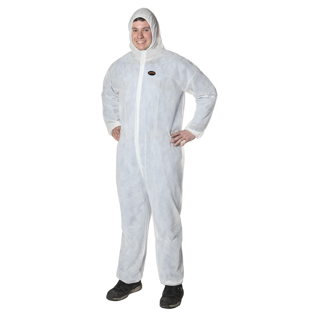 Pioneer Disposable Polypropylene Coveralls | Sizes S-5XL | Individually Packed Work Wear - Cleanflow
