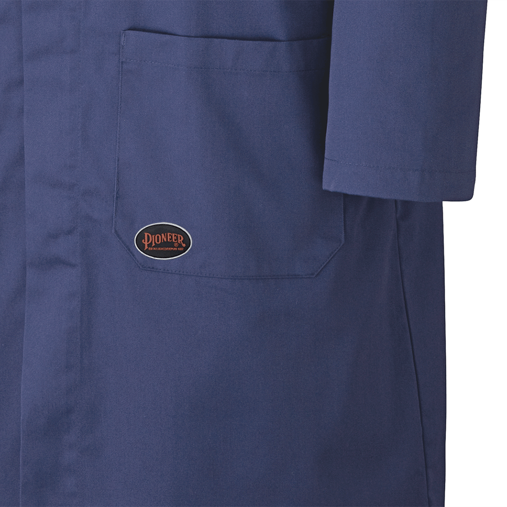 Pioneer Flame-Gard FR/ARC Shop Coat | Navy | Sizes S - 5XL Flame Resistant Work Wear - Cleanflow