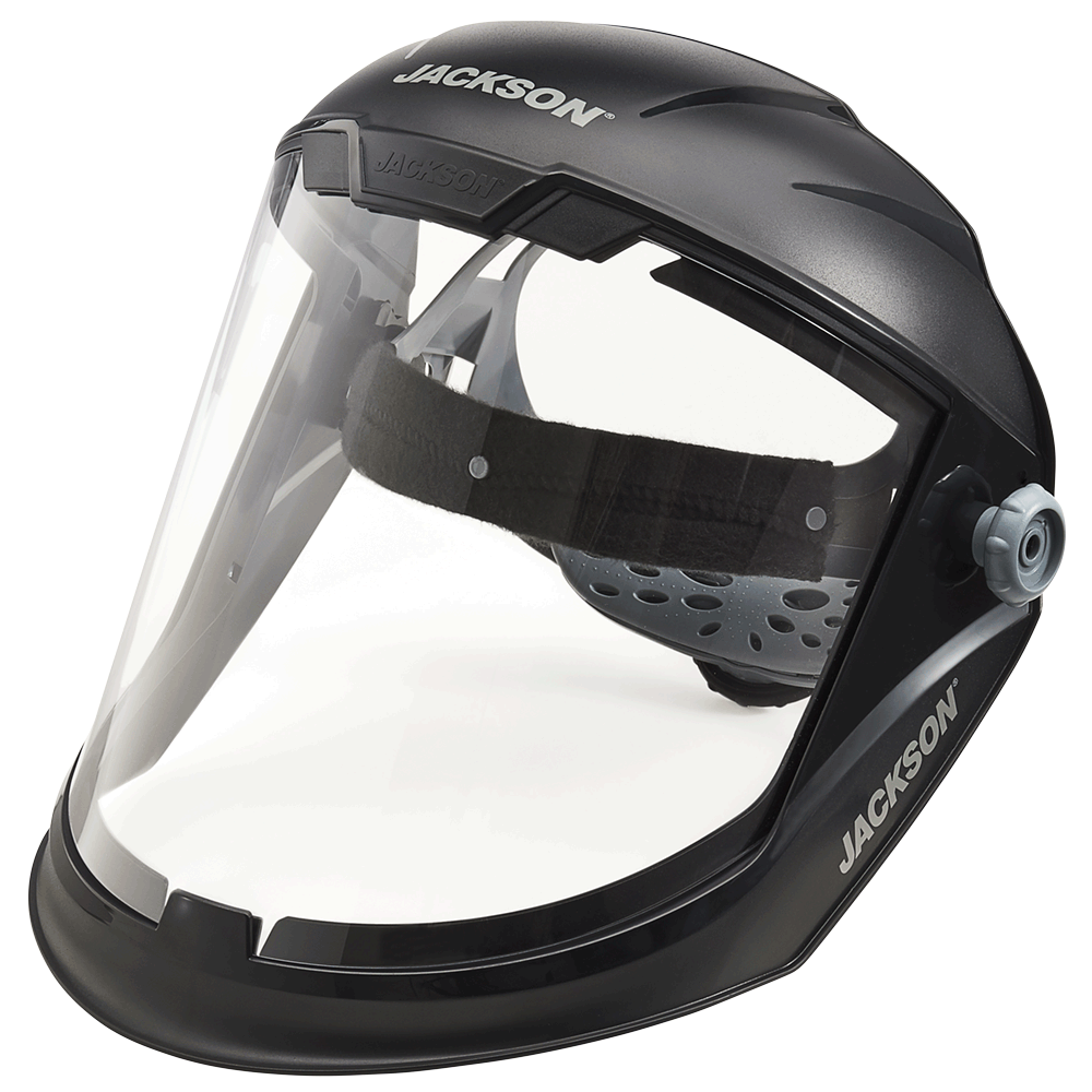 Jackson Maxview™ Series 370 Speed Dial™ Premium Ratcheting Adjustment Faceshield Kit - Clear Visor Personal Protective Equipment - Cleanflow