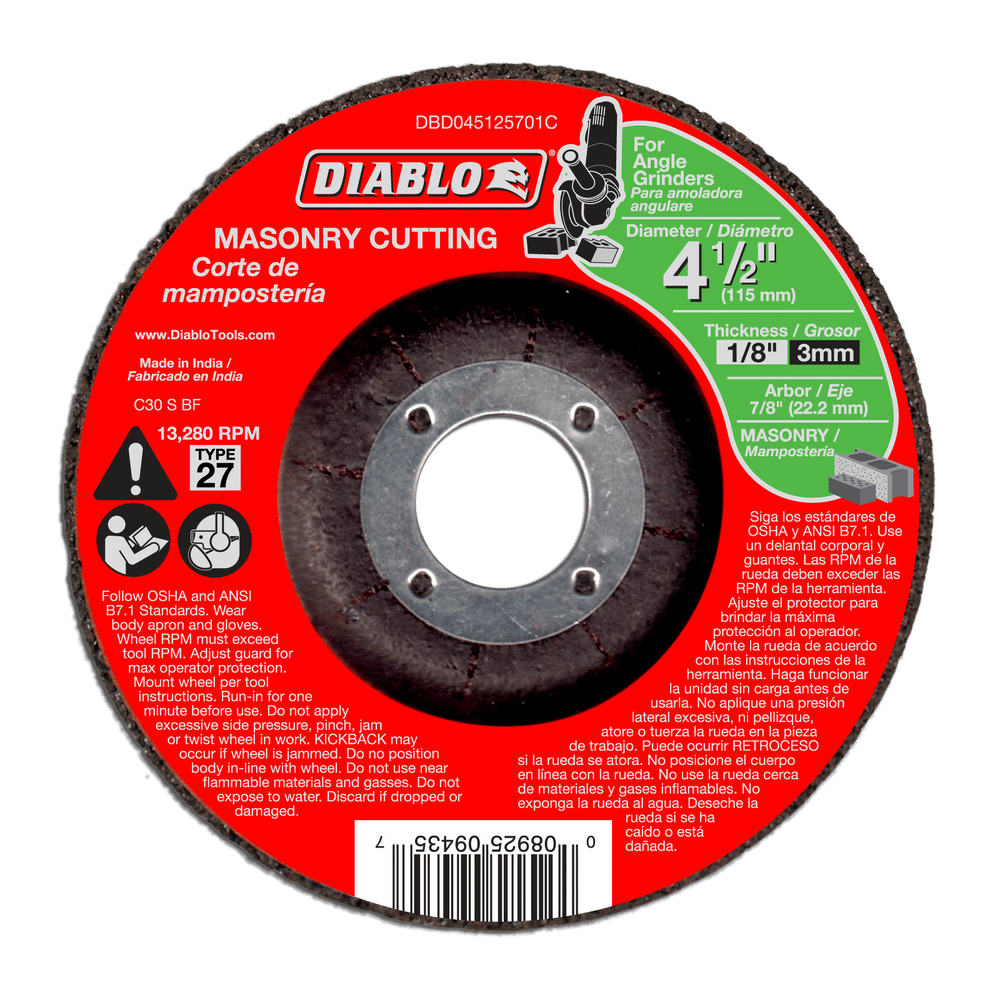 Diablo Premium Masonry Cut Off Discs - Type 27 - Pack of 10