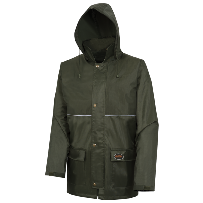 Pioneer Waterproof 420D Nailhead Ripstop Tree Planter Hooded Jacket | Green | S - 5XL Work Wear - Cleanflow