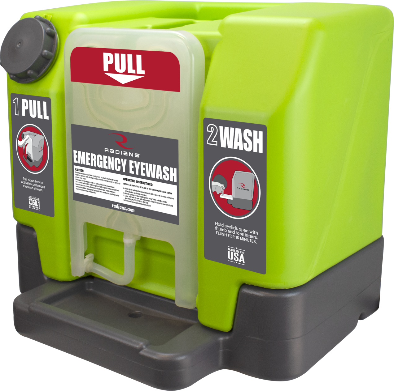 Radians 12 Gallon Emergency Eyewash Station