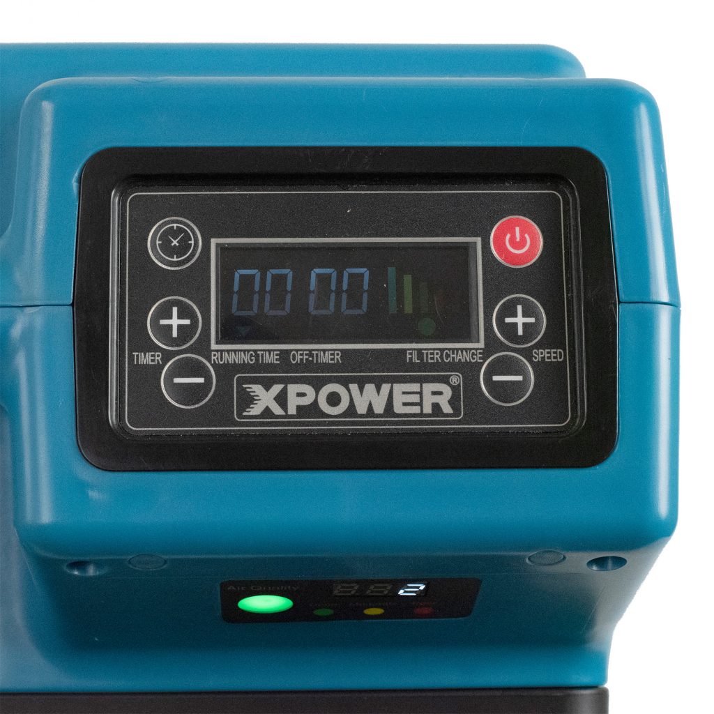 XPOWER X-2700 Professional 3-Stage HEPA Air Scrubber with Digital Control Panel