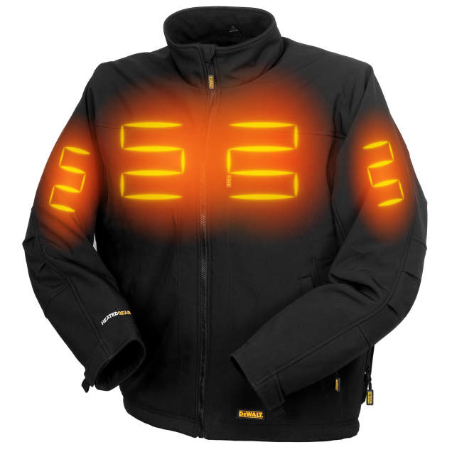 DEWALT® Men's Heated Fleece Lined Soft Shell Jacket | Sizes S - 3XL